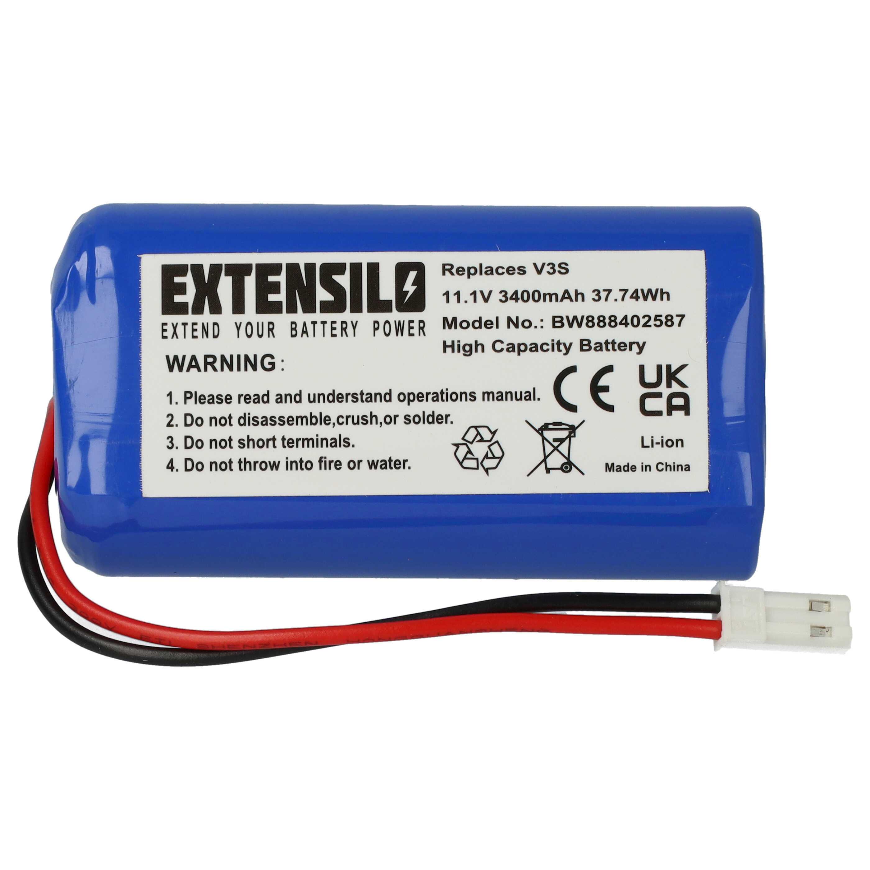 Vhbw Batteria Di Ricambio Per ILife V3s, V5, V5s, V3 - 2600mAh, 11.1V, Li-Ion - Alta Capacità - 3