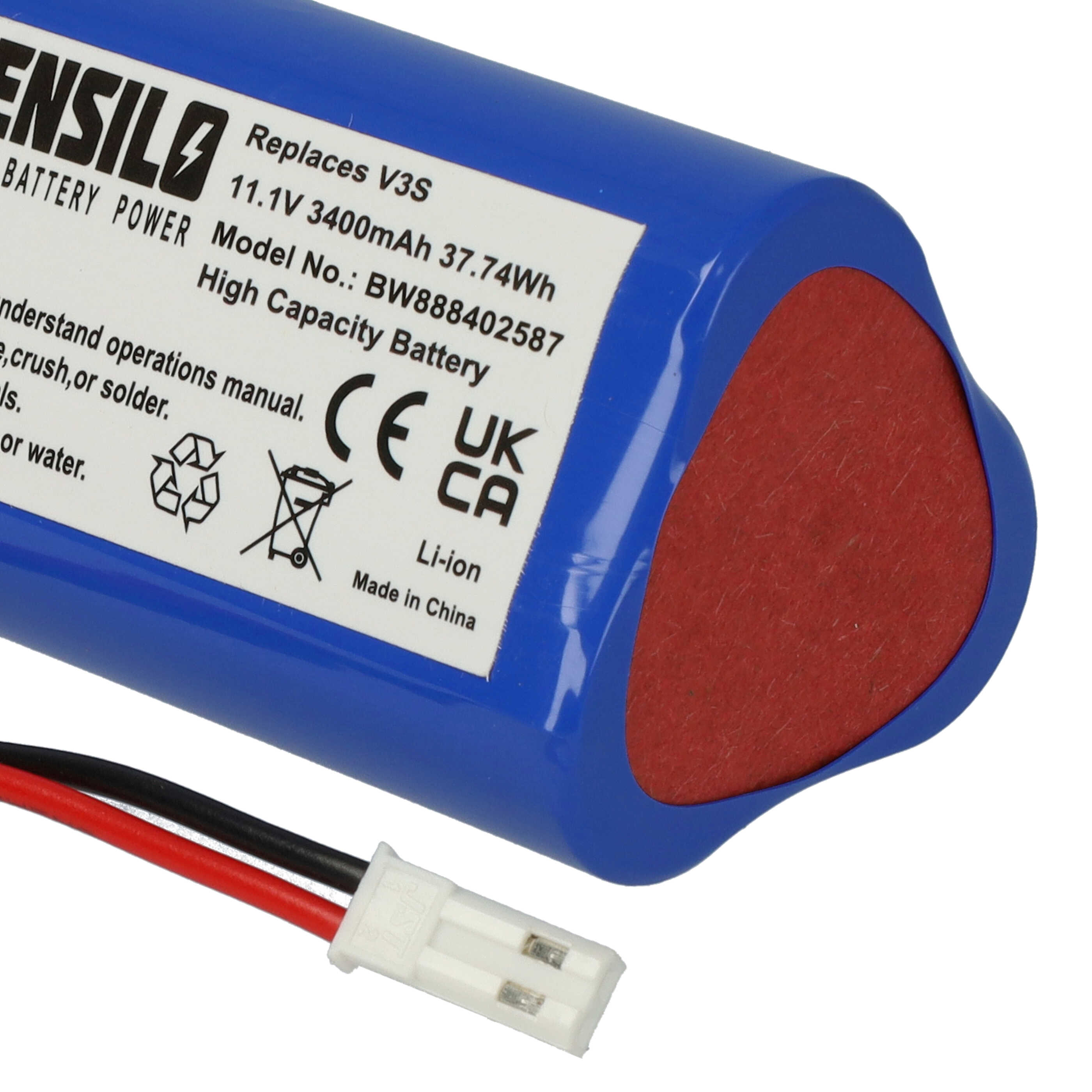 Vhbw Batteria Di Ricambio Per ILife V3s, V5, V5s – 2600mAh, 11,1V, Li-Ion, Compatibile Con Robot Aspirapolvere