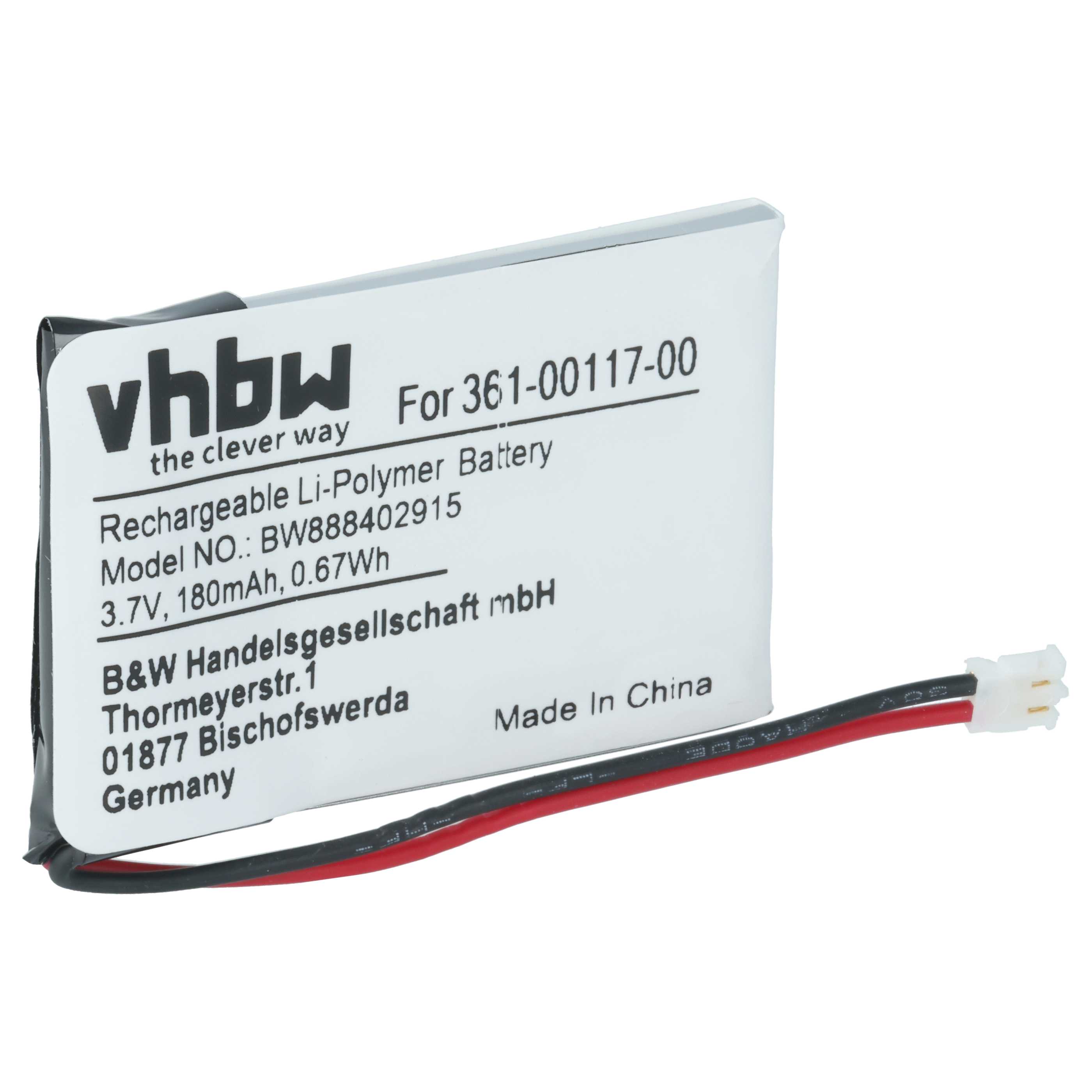 Akku passend für Garmin Fenix 5, Li-Polymer, 3,7V, 230mAh, 0,9Wh, Garmin 361-00097-00, 361-00098