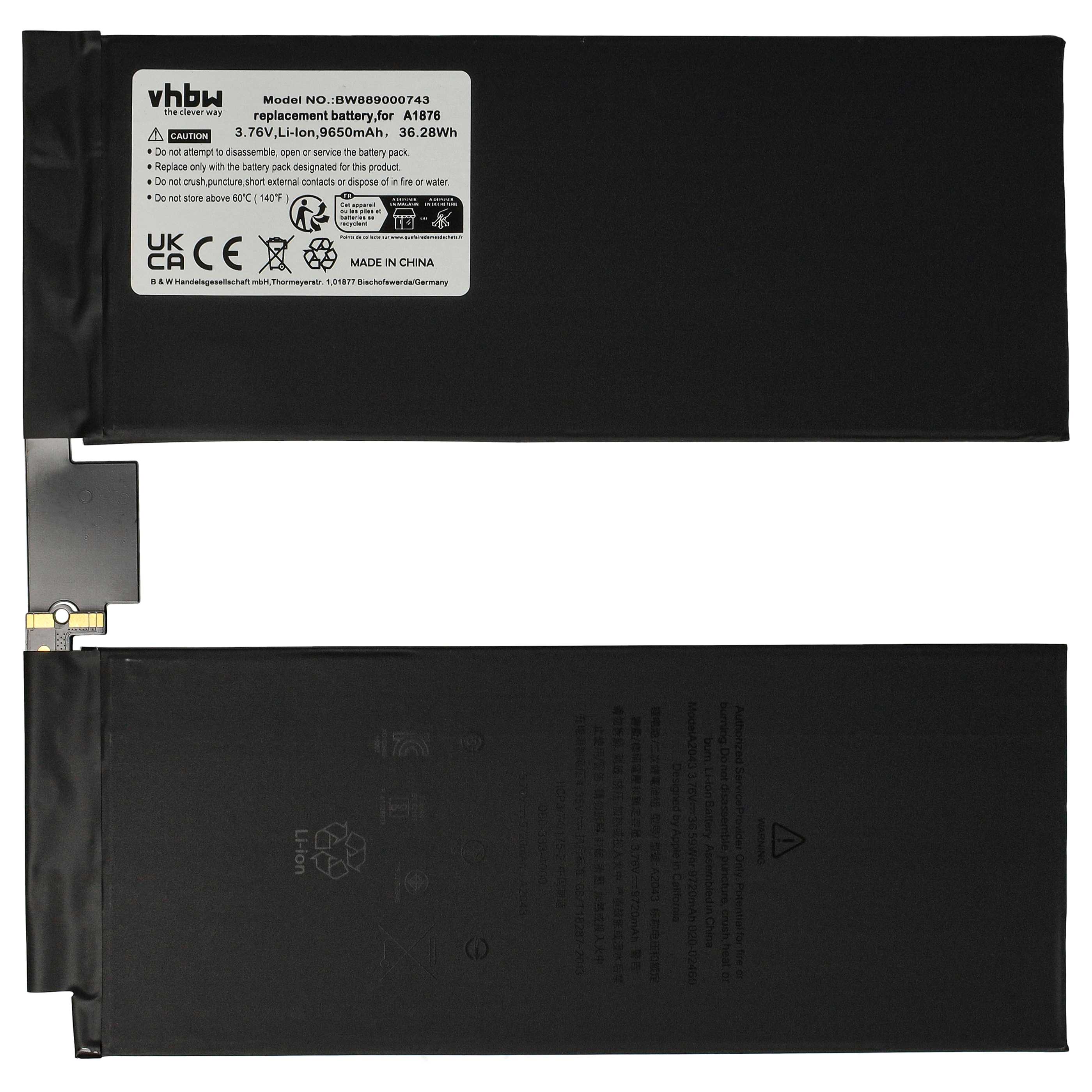 Battery for Apple iPad Pro 12.9 4 A2069 A2232 A2229 A2233 3.76V