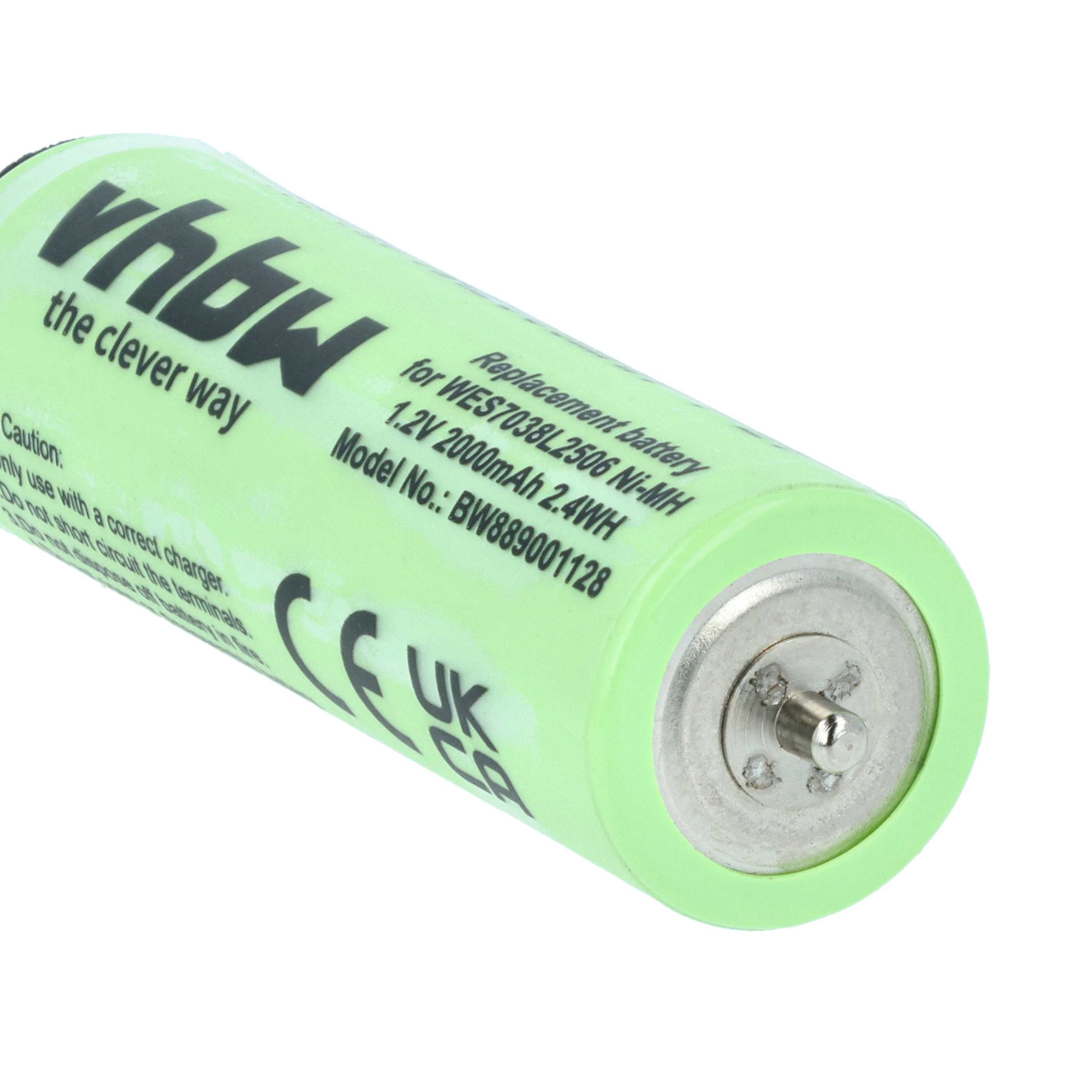 Batterie De Rechange Pour Tondeuse Panasonic ER-GB70/80/60 Etc. - 2000mAh 1,2V NiMH, Neuve