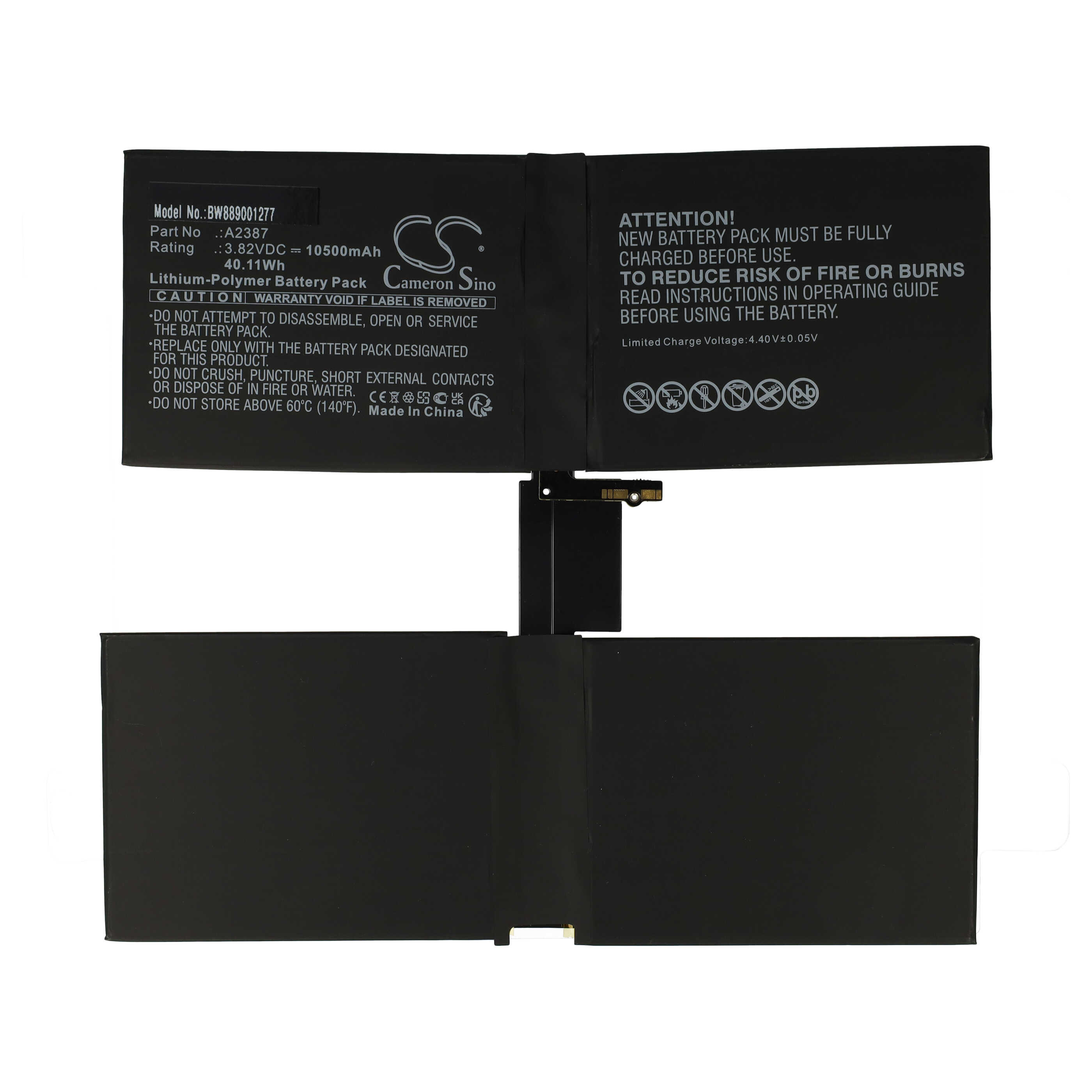 Battery for Apple iPad Pro 12.9 5 A2461 A2379 A2378 A2462 3.82V
