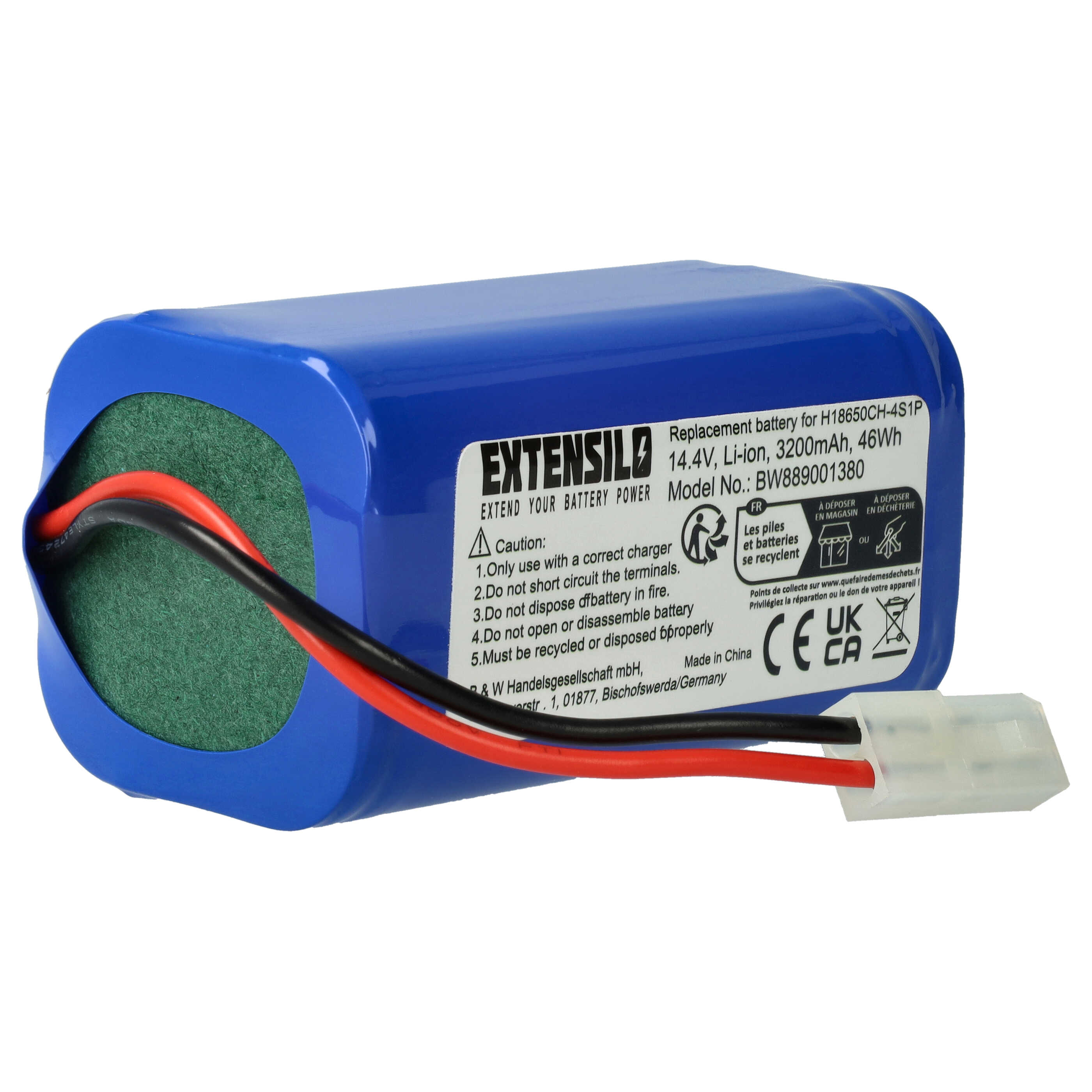 Vhbw Batteria Per Xiaomi H18650CH-4S1P – 2600mAh 14,4V Li-Ion Per Robot Aspirapolvere - 6