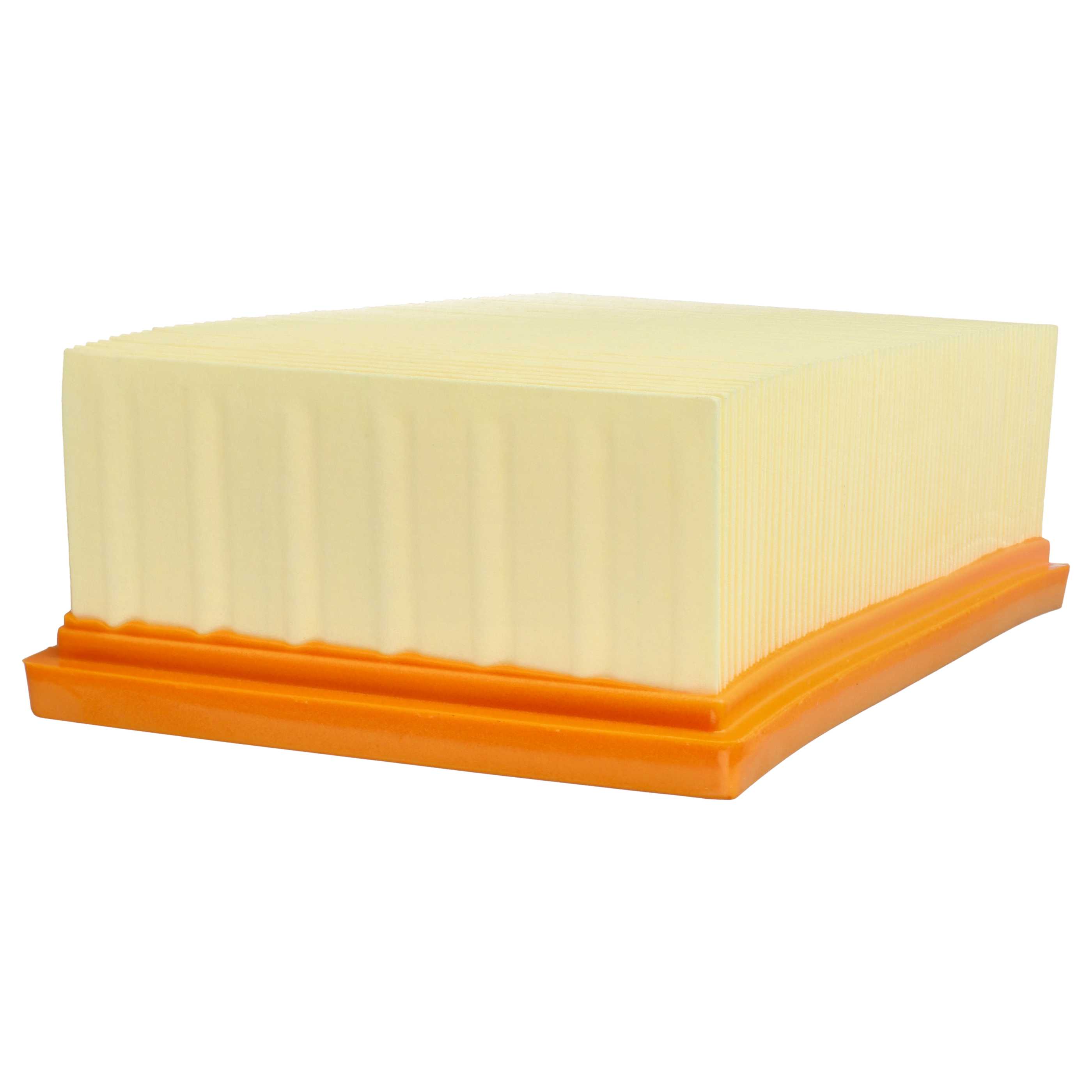 Filtre Plissé Plat Compatible Avec L'aspirateur Eau Et Poussière Flex 337.692 - Marque Vhbw, Jaune