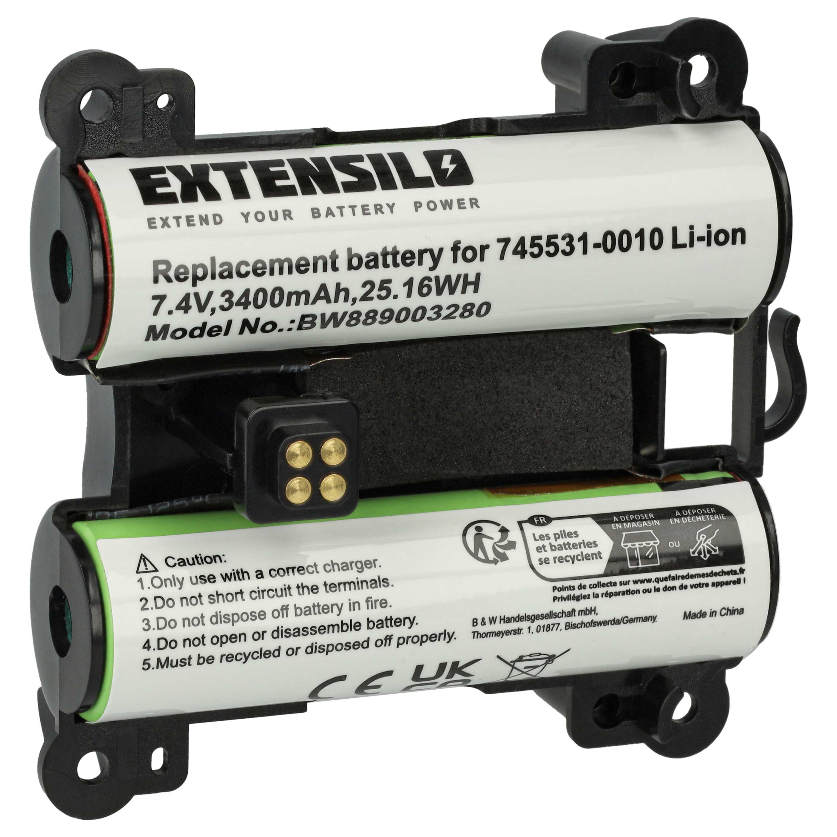 Vhbw Batteria Compatibile Per Bose Soundlink Mini 2 – 3400mAh, Li-Ion, 7.4V, Sostituisce 080841/088772/088789/088796