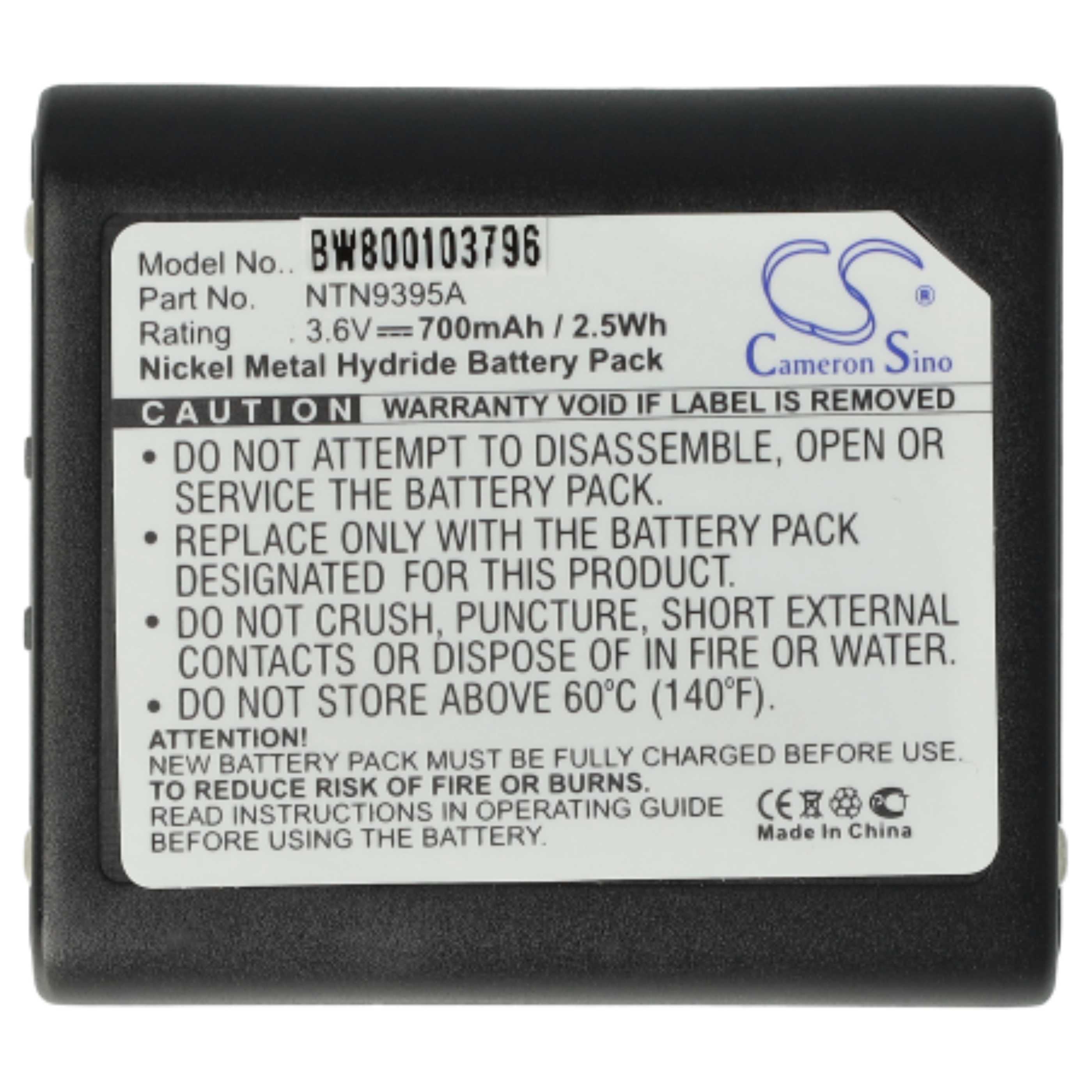 Batterie Compatible Motorola Talkabout T92 H2O, T8550, T82 Etc. - 700mAh NiMH 3,6V - Rechargeable - 9