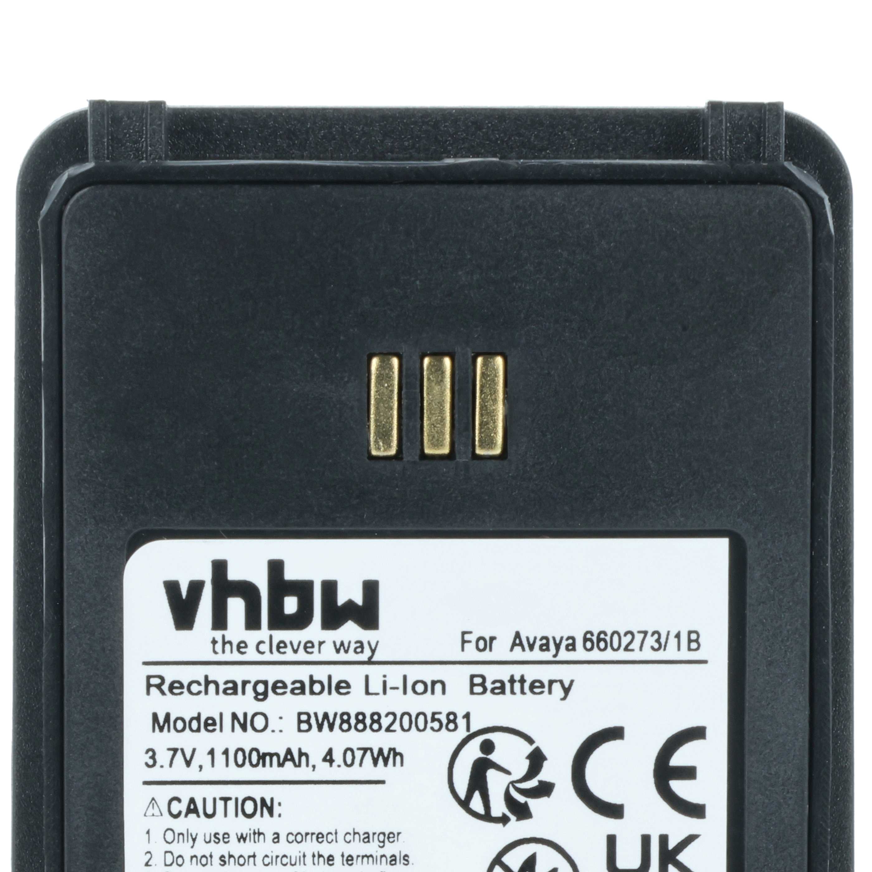 Vhbw 2x Batteria Ricaricabile Per Ascom D81, DH5 – 1100mAh, 3,7V, Li-Ion (Sostituisce 660273)